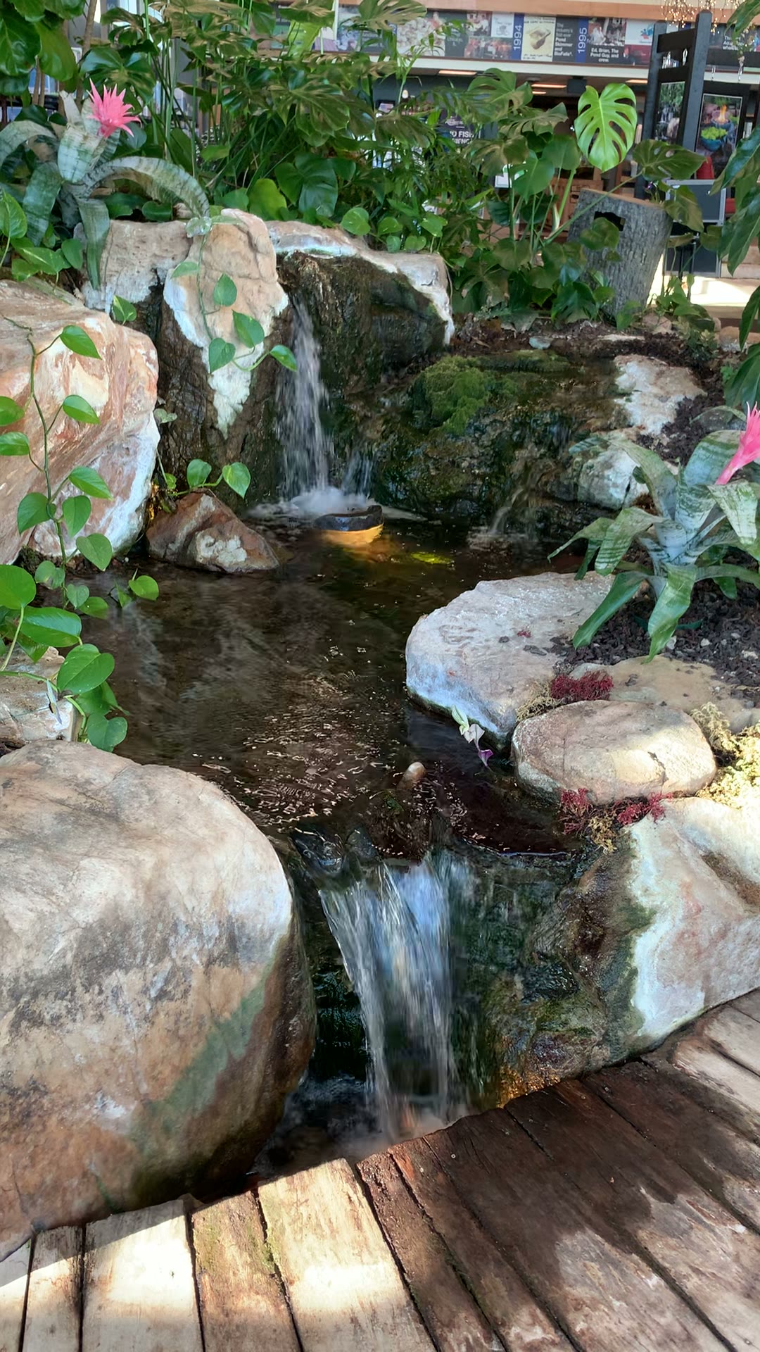 Garden waterfall detail