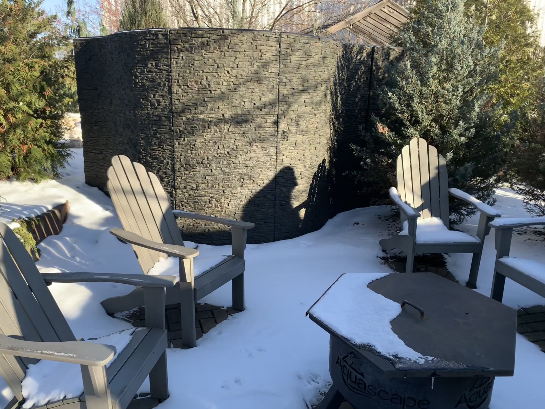 Winter outdoor living area