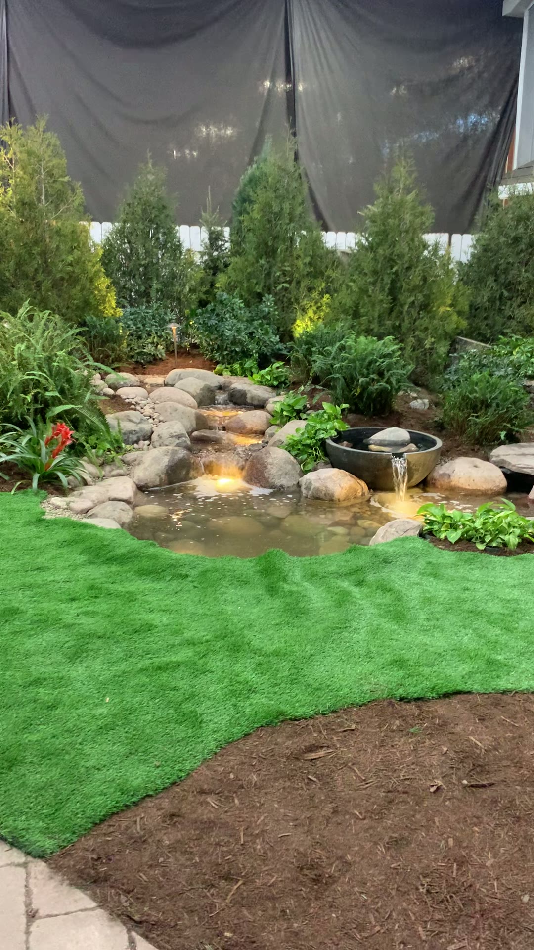 Formal landscape water feature
